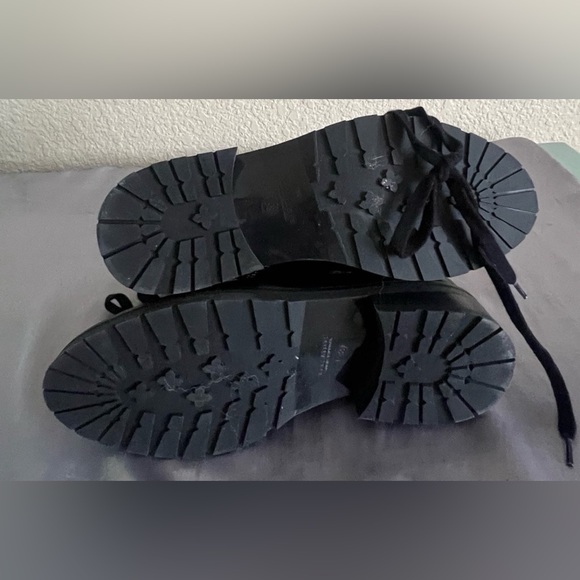 Allsaints Lira Black Leather Combat Boots 38 New - Picture 6 of 10